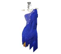 Yhwacyznm Women's Latin Competition Dresses with Layered Tassels Strass Salsa Tango Dancing Outfit Cha Cha Dancewear,A,L