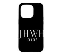 YHWH Christian Faith Jesus Religious Scripture Typography Case for iPhone 15 Pro