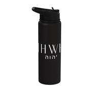 YHWH Christian Faith Jesus Religious Scripture Typography Stainless Steel Insulated Water Bottle
