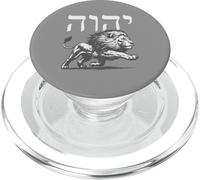 YHWH Hebrew Name with Lion of Judah Bold Faith Back Print PopSockets PopGrip for MagSafe