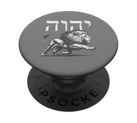 YHWH Hebrew Name with Lion of Judah Bold Faith Yahweh PopSockets Adhesive PopGrip