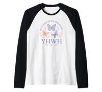 YHWH His Name is On The Wind Butterfly Faith Raglan Baseball Tee