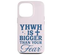 YHWH Is Bigger Than Fear Hebrew Christian Message Case for iPhone 13 Pro