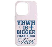 YHWH Is Bigger Than Fear Hebrew Christian Message Case for iPhone 14 Pro