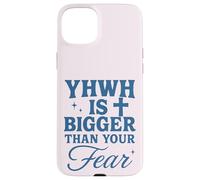 YHWH Is Bigger Than Fear Hebrew Christian Message Case for iPhone 15 Plus