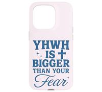 YHWH Is Bigger Than Fear Hebrew Christian Message Case for iPhone 15 Pro