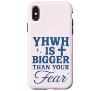 YHWH Is Bigger Than Fear Hebrew Christian Message Case for iPhone X/XS