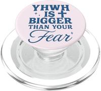 YHWH Is Bigger Than Fear Hebrew Christian Message PopSockets PopGrip for MagSafe