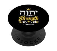 YHWH Is My Strength Jewish Yeshua Yahweh Hebrew Israelite PopSockets Adhesive PopGrip