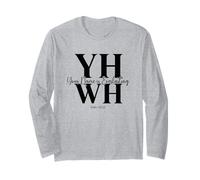 YHWH Modern Bold Christian Faith Minimalist Design Long Sleeve T-Shirt