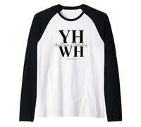 YHWH Modern Bold Christian Faith Minimalist Design Raglan Baseball Tee