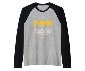 YHWH This is My Name Forever Yahweh Hebrew Jewish Raglan Baseball Tee