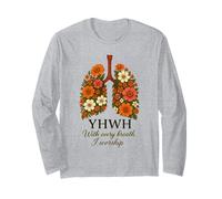 YHWH with Every Breath I Worship Floral Lungs Long Sleeve T-Shirt