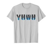 YHWH Yahweh Christian Inspirational Bible Inspired T-Shirt, Men, Silver Grey, X-Large