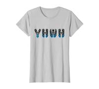 YHWH Yahweh Christian Inspirational Bible Inspired T-Shirt, Women, Silver Grey, Large
