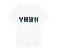 YHWH Yahweh Christian Inspirational Bible Inspired T-Shirt, Women's Plus, White, 6X