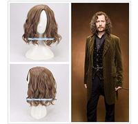 YHWW Sirius Brown Curly Wig Cosplay Wig Halloween Role Play Sirius Black Hair Costumes+Wig Cap