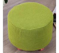 YHWW Stretch Ottoman Slipcover Square/Round Foot Stool Cover Jacquard Ottoman Cover Slipcover Footstool Cover Protector Non Slip Pouffe Sofa Cover With Elastic Bottom Washable Red/Grey/Brown/Beige