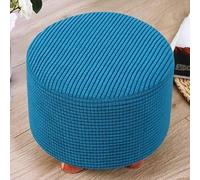 YHWW Stretch Ottoman Slipcover Square/Round Foot Stool Cover Jacquard Ottoman Cover Slipcover Footstool Cover Protector Non Slip Pouffe Sofa Cover With Elastic Bottom Washable Red/Grey/Brown/Beige