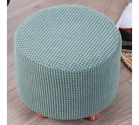 YHWW Stretch Ottoman Slipcover Square/Round Foot Stool Cover Jacquard Ottoman Cover Slipcover Footstool Cover Protector Non Slip Pouffe Sofa Cover With Elastic Bottom Washable Red/Grey/Brown/Beige