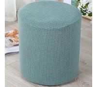 YHWW Stretch Ottoman Slipcover Square/Round Foot Stool Cover Jacquard Ottoman Cover Slipcover Footstool Cover Protector Non Slip Pouffe Sofa Cover With Elastic Bottom Washable Red/Grey/Brown/Beige