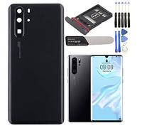 YHX-OU 6.47 Inch Replacement Rear Battery Cover for Huawei P30 Pro + Installation Tool + 1 SIM Card Tray (Aurora Blue)