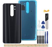 YHX-OU 6.53 Inch Battery Cover for Xiaomi Redmi Note 8 Pro Replacement Back Cover + Installation Tool + 1 SIM Card Tray (Black)