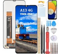 YHX-OU 6.6 Inch Black Display for Samsung Galaxy A13 A137 A135 SM-A137F SM-A135F LCD Display Touchscreen Screen Glass Assembly Replacement with Tools + 1 x Screen Protector
