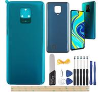 YHX-OU 6.67 Inch Battery Cover for Xiaomi Redmi Note 9S Redmi Note 9 PRO Back Cover Battery Cover Back + Mounting Tool + Disassemble Tool (Blue)