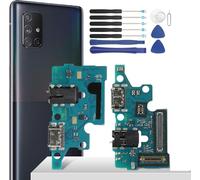 YHX-OU 6.7 Inch Charging Socket for Samsung Galaxy A71 SM-A715F SM-A715F/DS SM-A715F/DSN Dock Connector Port Charger Charging Port Microphone Audio Jack Flex Cable + Installation Tool