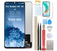 YHX-OU Black LCD Display For Xiaomi Redmi 14C 4G/POCO C75 4G/A3 PRO/A4 5G/14R 5G LCD Touch Screen Replacement With Tool + 1 Piece Protective Film