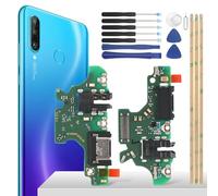 YHX-OU Charging Port for Huawei P30 Lite MAR-L21A MAR-L01A MAR-LX1A Dock Connector Port Charger Charging Port Microphone Audio Jack Flex Cable + Installation Tool