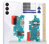 YHX-OU Charging Port for Samsung Galaxy A15 4G Galaxy A15 5G Dock Connector Port Charger Charging Port Microphone Audio Jack Flex Cable + Installation Tool