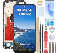 YHX-OU Screen replacement for Honor 90 lite 5G LCD Display Compatible with Honor 90 lite 5G CRT-NX1 Touch Screen Digitizer Assembly 6.7 inches Black with Frame with Repair Tools