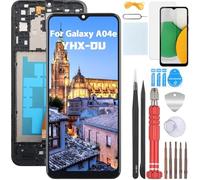 YHX-OU Screen replacement for Samsung Galaxy A04e LCD Display Compatible with Samsung Galaxy A04e SM-A042F Touch Screen Digitizer Assembly 6.5 inches Black with Frame with Repair Tools