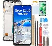 YHX-OU Screen Replacement for Xiaomi Redmi Note 12 4G Incell LCD Display Compatible with Redmi Note 12 4G 23021RAAEG Touch Screen Digitizer Assembly 6.67 Inches Black with Frame with Repair Tools