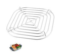 YHX-OU Stainless Steel Steamer for Ninja CRISPi Hot Air Fryer FN101, Crisper Insert for Ninja Crispi Air Fryer Accessories for Ninja CRISPi Glass Container 3.8L, SUS304 Steam Grid, Dishwasher Safe