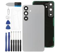 YHX-US Battery Back Cover Replacement for Samsung Galaxy S25+ Plus 6.7" Rear Cover Housing Door with 1 SIM Card Tray + Repair Tool Kits (Color: Silver Shadow)
