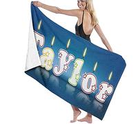 YHX926 Beach Towel, Large, Taylor Written, Quick Dry, Sand Free, Microfiber, 52''x32'' (80 * 130cm), Rectangular, Sport