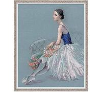 YHX926 Cross Stitch Kits for Beginners Adults,Ballerina,11CT Stamped 3 Strands,Easy Embroidery Cross-Stitch Needlework Home Decoration,16x20 inch
