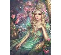 YHX926 Cross Stitch Kits for Beginners Adults,Fairy Princess,11CT Stamped 3 Strands,Easy Embroidery Cross-Stitch Needlework Home Decoration,16x20 inch