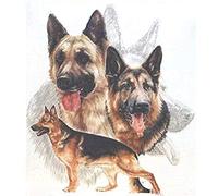 YHX926 Cross Stitch Kits for Beginners Adults,German Shepherd,11CT Stamped 3 Strands,Easy Embroidery Cross-Stitch Needlework Home Decoration,16x20 inch