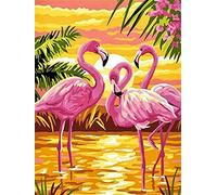 YHX926 Diamond Painting Kits for Adults Full Drill,Classic Flamingo Animal,DIY 5D Diamond Art Kit Cross Stitch Crafts Art for Home Wall Decor Living Room Embroidery Gifts 15.7 × 11.8 Inchs