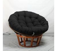 YHXAIQ Round Thickened Floor & Egg Chair Cushion - Polyester+Cotton Plush Comfort For Rocking/Hanging Chairs, Outdoor Garden & Indoor Sofa(Black,60 x 60 cm)