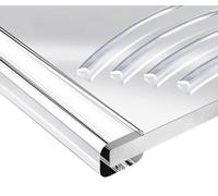 YHXAIQ U Channel Edging Trim Transparent Collision Avoidance, Soft Cuttable Polyethylene (PVC) Edge Protector for Furniture/Table Corners 0.5mm-26mm(4-5 mm)