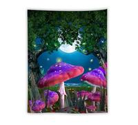 YHXBD Mushroom Tapestry Wall Hanging, Fantasy Colorful Mushrooms Forest Wall Tapestry For Bedroom Living Room Dorm Decor,A-12,150x200cm