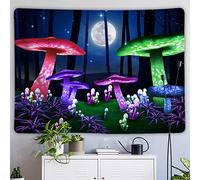 YHXBD Mushroom Tapestry Wall Hanging, Fantasy Colorful Mushrooms Forest Wall Tapestry For Bedroom Living Room Dorm Decor,A-06,150x230cm