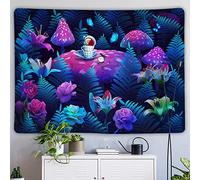 YHXBD Mushroom Tapestry Wall Hanging, Fantasy Colorful Mushrooms Forest Wall Tapestry For Bedroom Living Room Dorm Decor,A-09,150x150cm