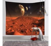 YHXBD Space Planet Tapestry Wall Hanging, Mystical Landscape Fantasy Galaxy Universe Planets Tapestry For Bedroom Living Room Apartment Dorm,A-02,100x70cm