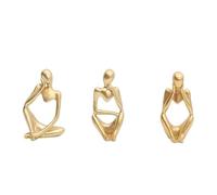 YHxFlux Decor Statue Home Decoration Ornaments, Decorative Crafts, Desktop Artworks Are Suitable for Entrances, Offices, and Study Rooms Art Figurine(Gold)